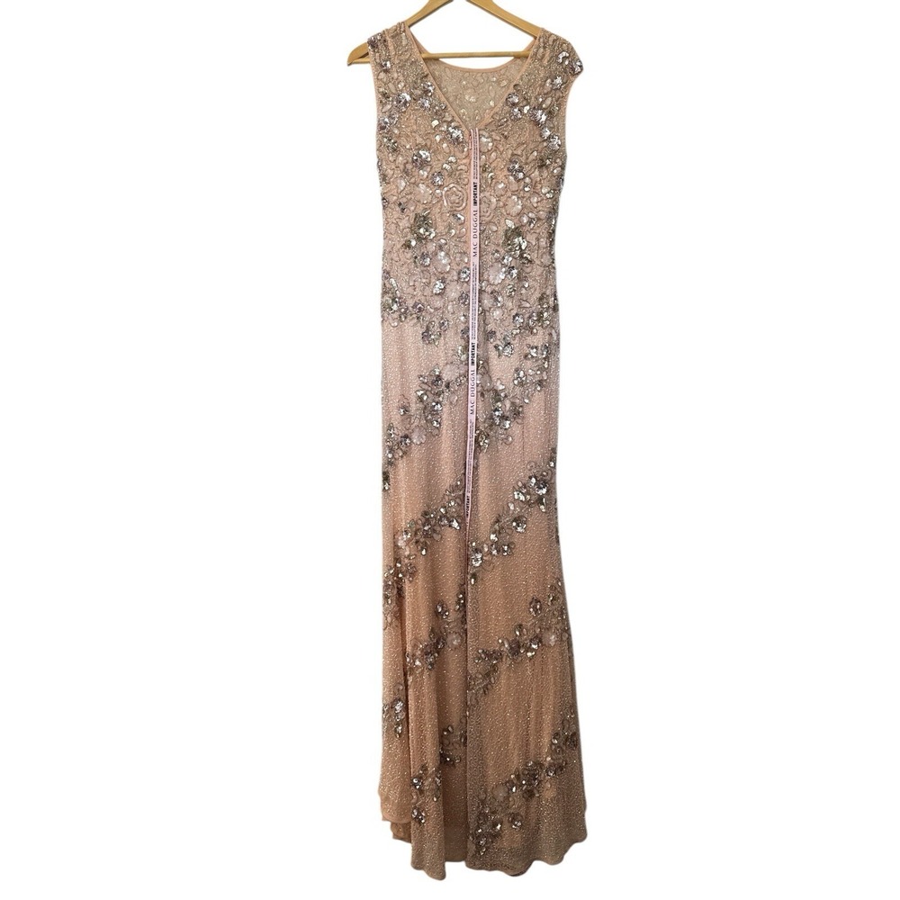 MAC DUGGAL Embellished Bateau Neck Cap Sleeve Gown Size 4 Org $698 - Picture 5 of 6